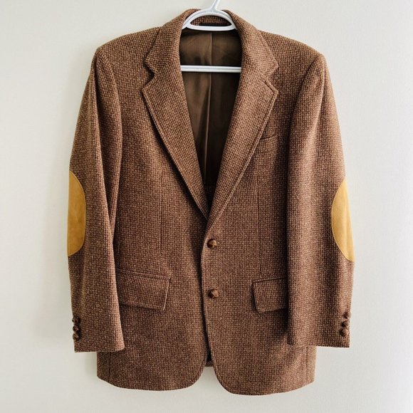 Stanley Blacker Other - Vintage STANLEY BLACKER of Macys Mens Store Brown Elbow Patch Wool Jacket Sz 38
